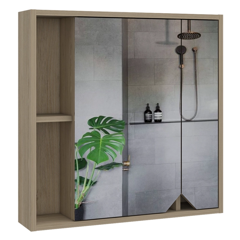BOTIQUIN PARA BAÑO ARA 60X60X13,6 CM ROVERE CON ESPEJO - 1