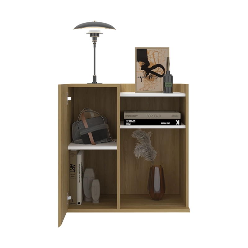 VELADOR 1 PUERTA CAIRO FRESNO EUROPEO Y BLANCO 65X65X40 CM - 5