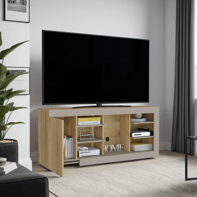 RACK DE TV 65' SOLARIS DUNA Y TAUPE 68X150X38 CM - 5