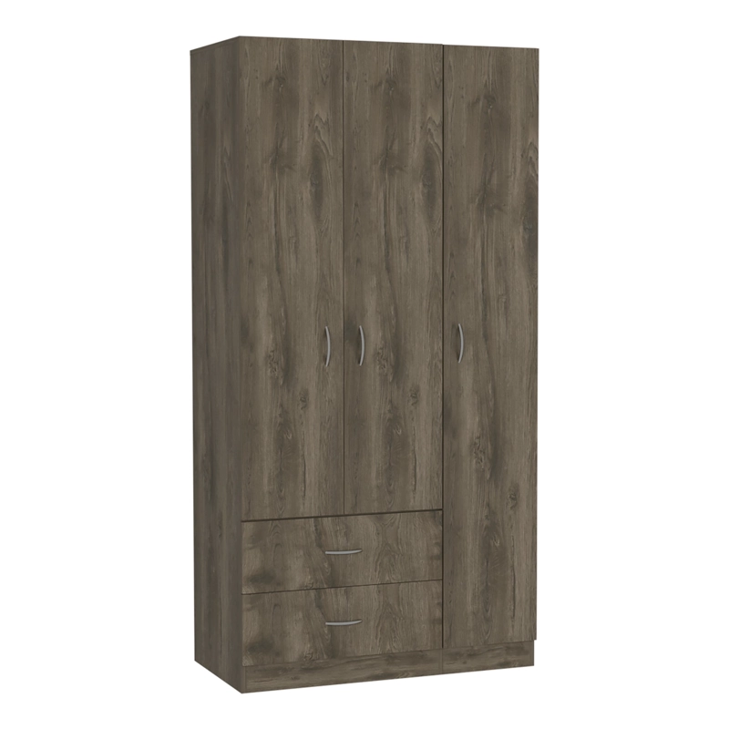 CLOSET 3 PUERTAS 2 CAJONES AUSTRAL 180X90X47 CM BELLOTA Y BLANCO - 1