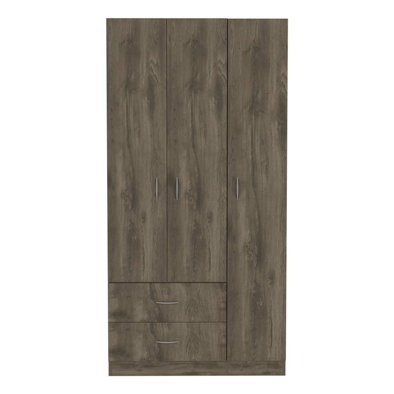 CLOSET 3 PUERTAS 2 CAJONES AUSTRAL 180X90X47 CM BELLOTA Y BLANCO - 2