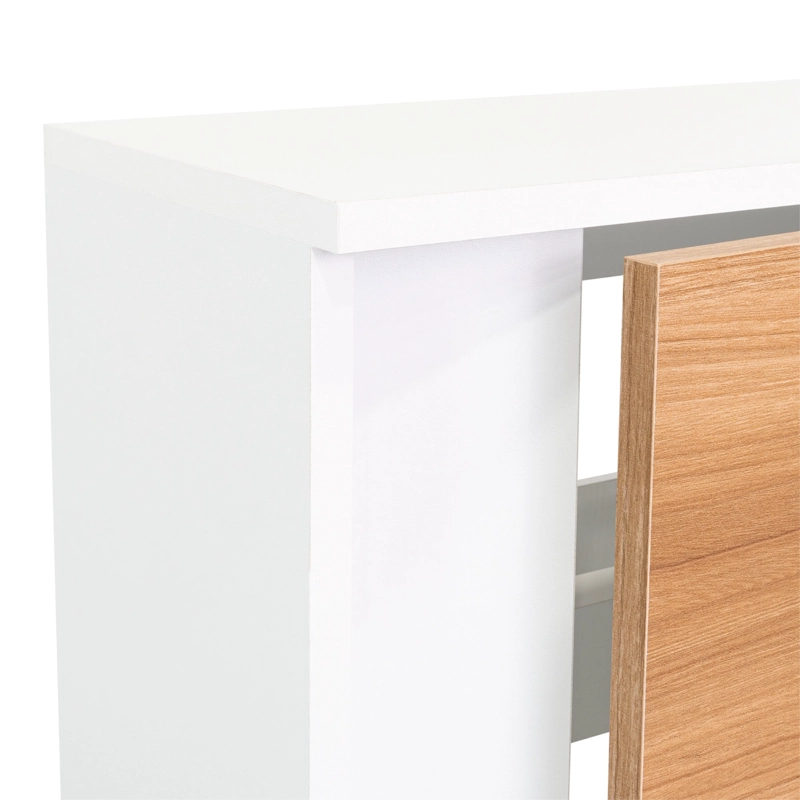 ZAPATERO ORGANIZADOR DASSEL 80,6X63,2X22,1 CM BLANCO Y FRESNO - 10