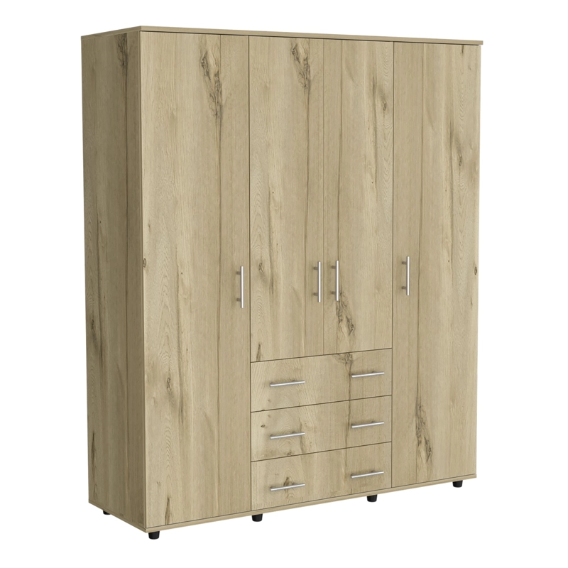 CLOSET 4 PUERTAS FONTAN 179X150X49,3 CM DUNA Y BLANCO - 1