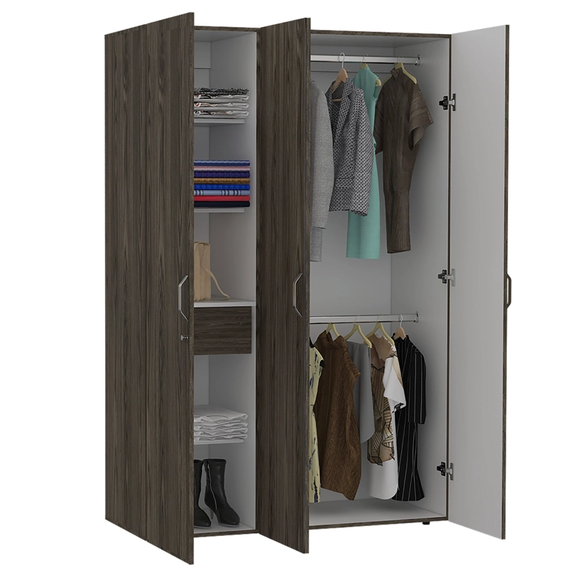 CLOSET 3 PUERTAS 1 CAJON ROKO MILAN Y BLANCO 181,9X120X47,3 CM - 3