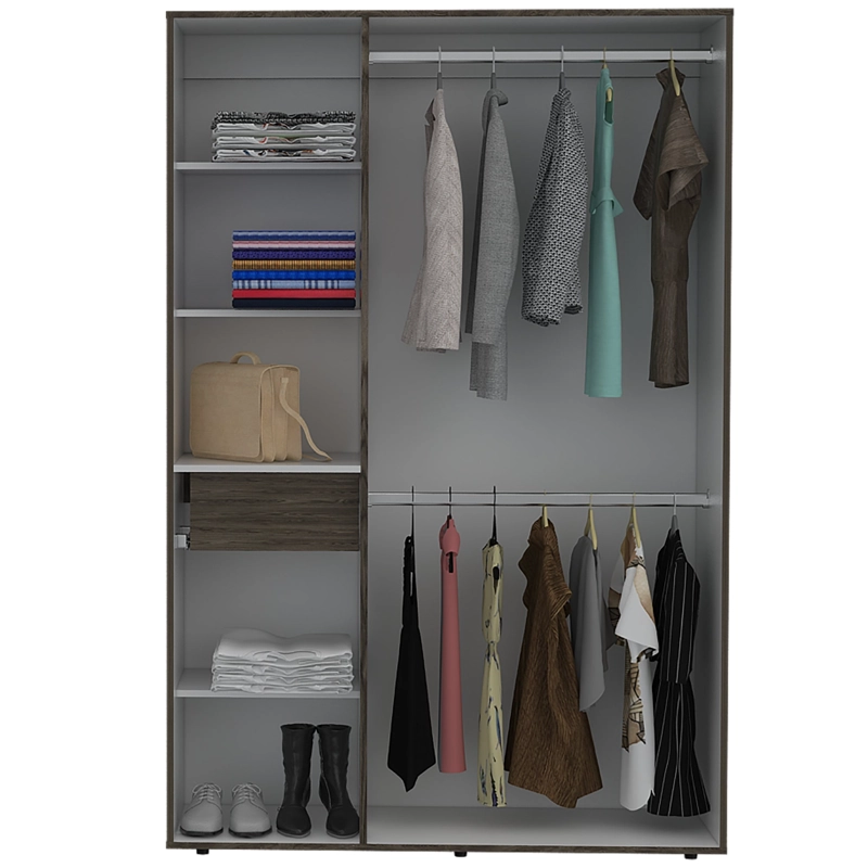 CLOSET 3 PUERTAS 1 CAJON ROKO MILAN Y BLANCO 181,9X120X47,3 CM - 4