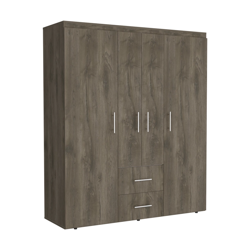 CLOSET 4 PUERTAS BARILOCHE ECO BELLOTA Y BLANCO 177,9X150,3X50,4 CM - 1