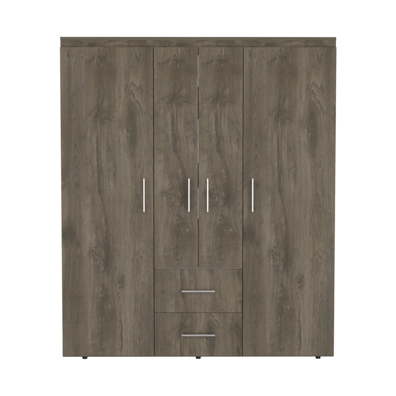 CLOSET 4 PUERTAS BARILOCHE ECO BELLOTA Y BLANCO 177,9X150,3X50,4 CM - 2