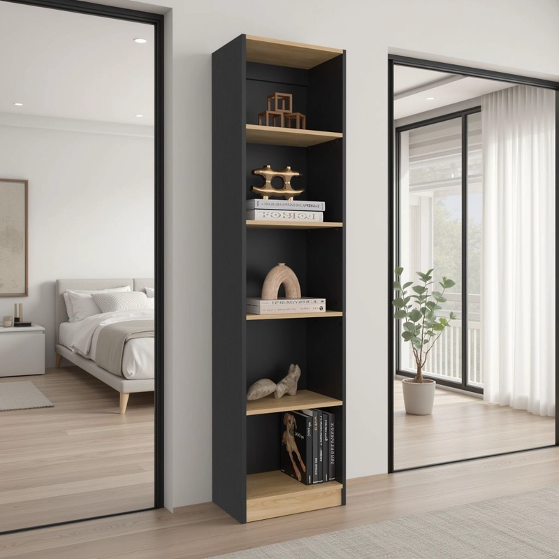 ESTANTE 4 REPISAS HOME E2 180,6X45X29,9 CM WENGUE Y FRESNO - 5