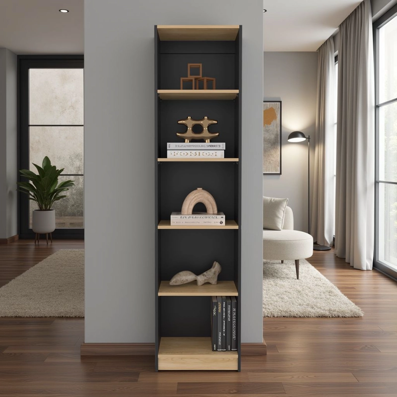 ESTANTE 4 REPISAS HOME E2 180,6X45X29,9 CM WENGUE Y FRESNO - 6