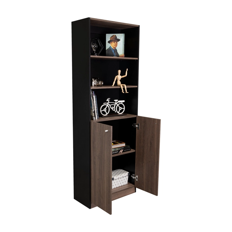ESTANTE 2 PUERTAS HOME E4 180,6X62,8X29,9 CM WENGUE Y MILAN - 4