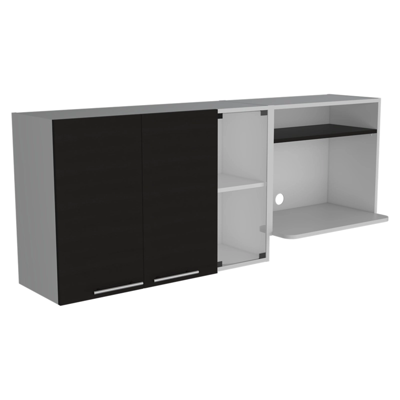 MUEBLE DE COCINA MURAL GINA 60.2X150X40 CM BLANCO Y WENGUE - 1