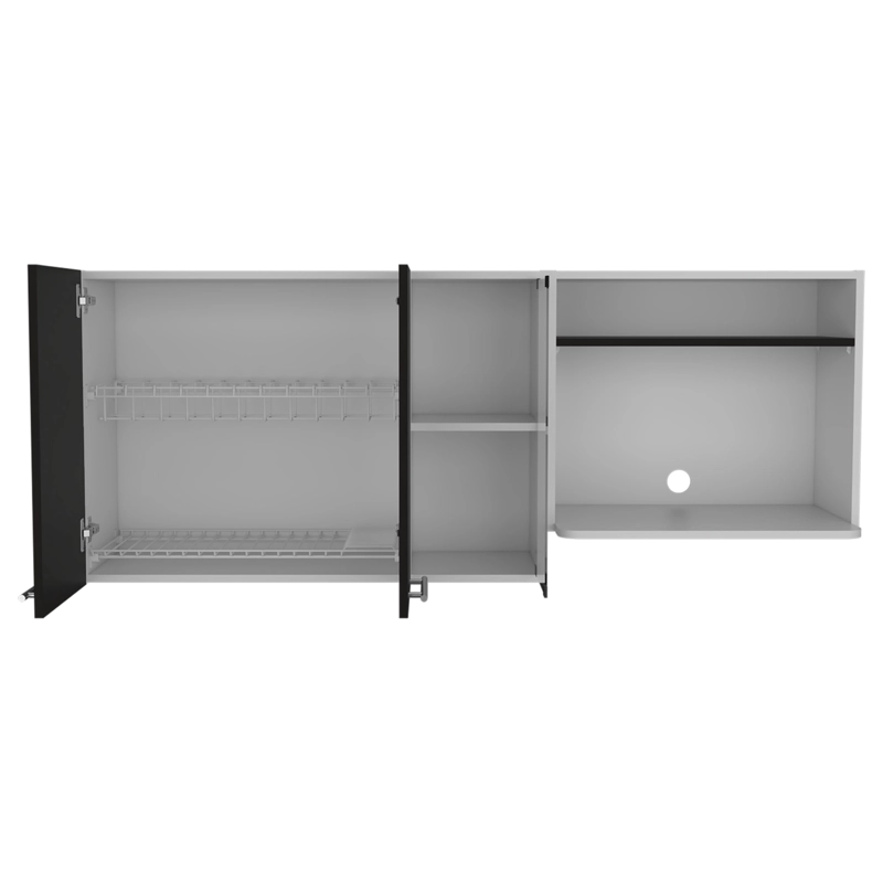 MUEBLE DE COCINA MURAL GINA 60.2X150X40 CM BLANCO Y WENGUE - 3
