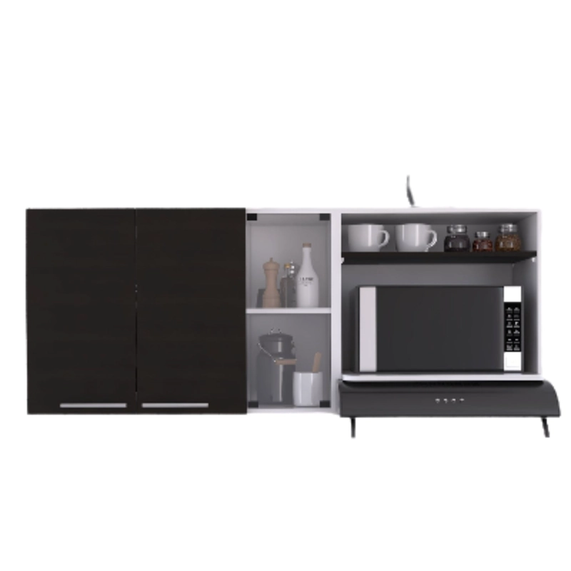 MUEBLE DE COCINA MURAL GINA 60.2X150X40 CM BLANCO Y WENGUE - 5