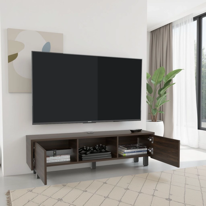 REPISA PARA TV 65' GLEN NOGAL EUROPEO 26,8X125,1X29,7 CM - 6