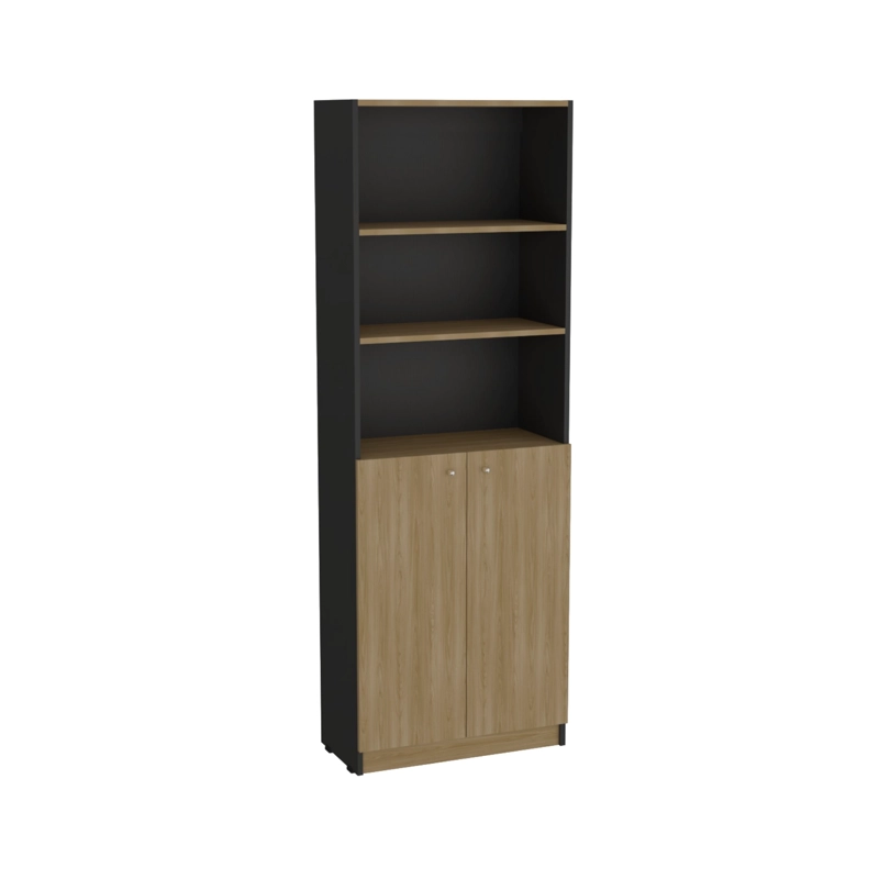 ESTANTE 2 PUERTAS HOME E4 180,6X62,8X29,9 CM WENGUE Y FRESNO - 1
