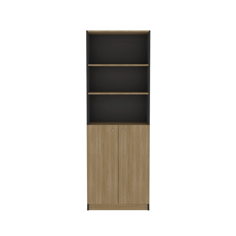 ESTANTE 2 PUERTAS HOME E4 180,6X62,8X29,9 CM WENGUE Y FRESNO - 2