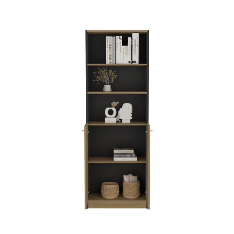 ESTANTE 2 PUERTAS HOME E4 180,6X62,8X29,9 CM WENGUE Y FRESNO - 4
