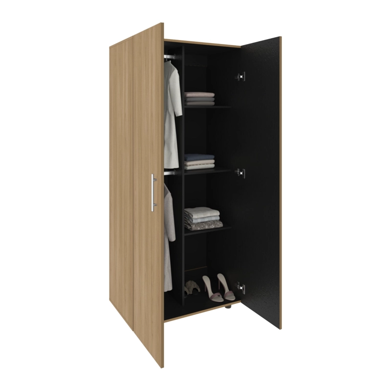 CLOSET 2 PUERTAS TERA FRESNO EUROPEO Y WENGUE 180X80X48 CM - 3