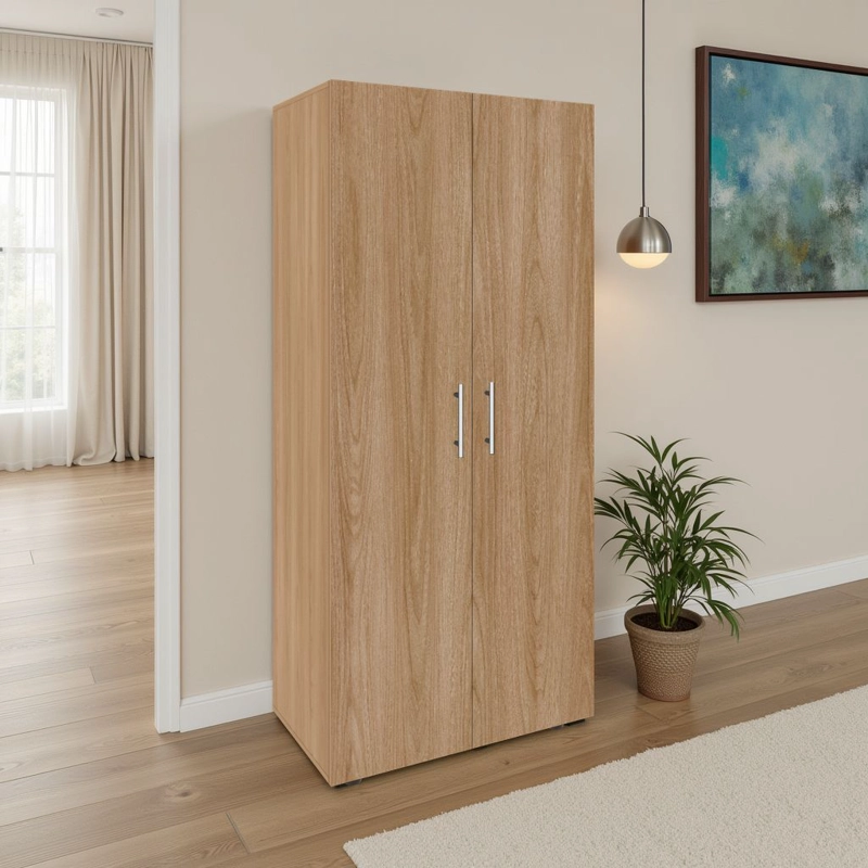 CLOSET 2 PUERTAS TERA FRESNO EUROPEO Y WENGUE 180X80X48 CM - 6