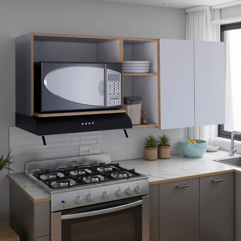 MUEBLE DE COCINA MURAL CORINTO 62X150X34,5 CM MACADAMIA - 5