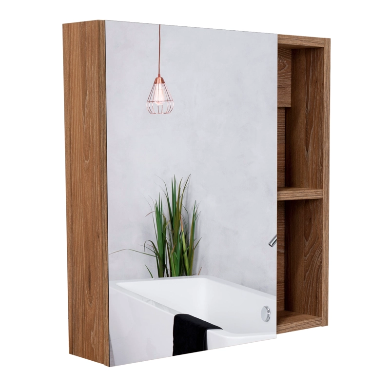 BOTIQUIN PARA BAÑO LABELLE 49.7X45X12.5 CM MIEL CON ESPEJO - 1