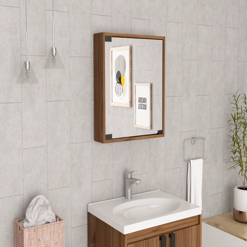 BOTIQUIN PARA BAÑO TOLEDO 53X50X12.5 CM GALES CON ESPEJO - 5