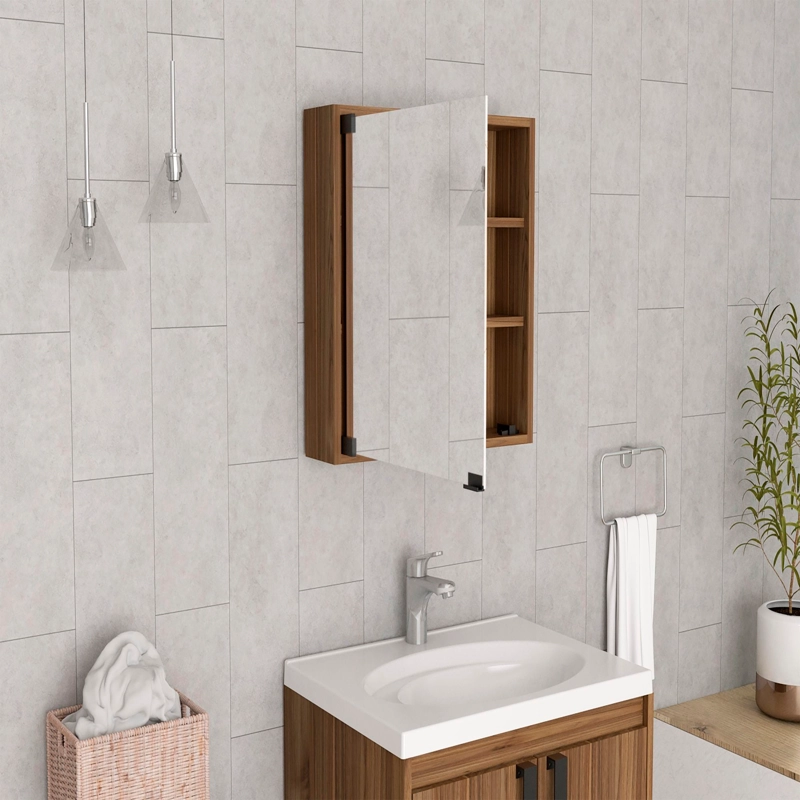 BOTIQUIN PARA BAÑO TOLEDO 53X50X12.5 CM GALES CON ESPEJO - 6