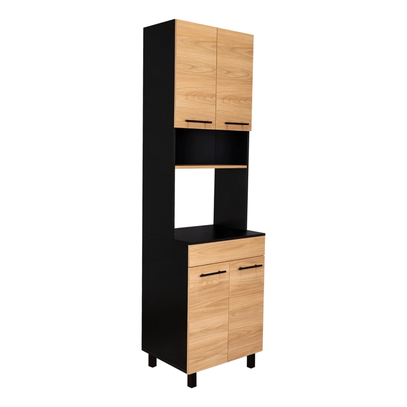 MUEBLE DE COCINA PARA MICROONDAS LUNA WENGUE Y FRESNO 210X60X49,1 CM - 1