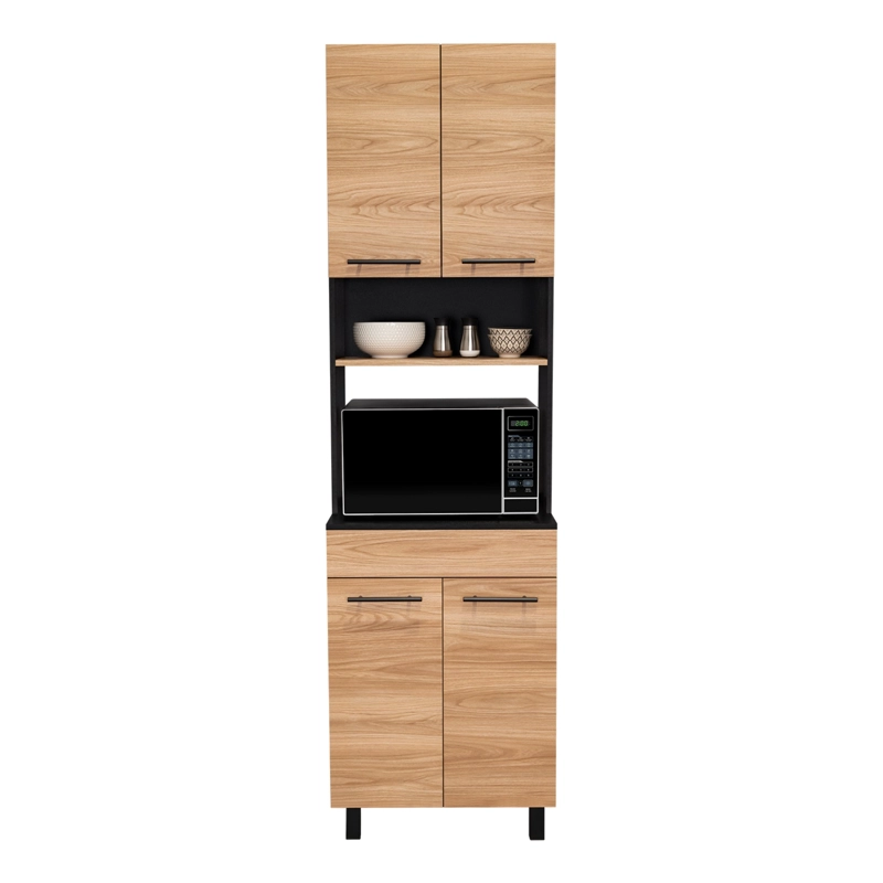 MUEBLE DE COCINA PARA MICROONDAS LUNA WENGUE Y FRESNO 210X60X49,1 CM - 5