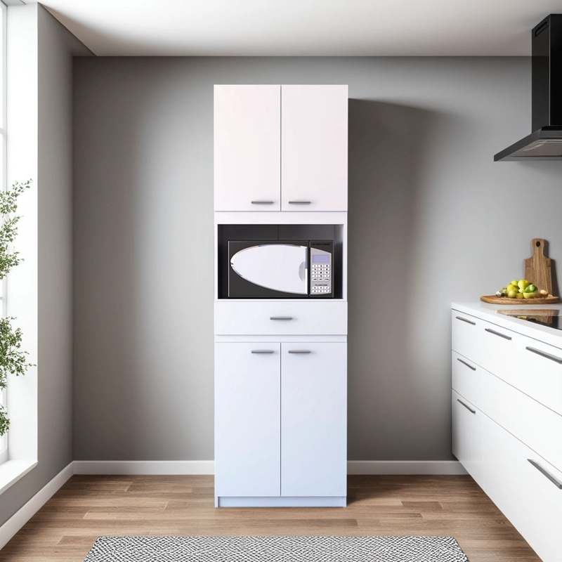MUEBLE DE COCINA PARA MICROONDAS BAU BLANCO 196X62X39,5 CM - 6