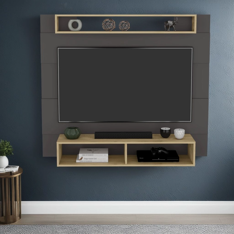 PANEL TV 65' CHARLOTTE PLOMO Y MACADAMIA 120X140X31,5 CM - 5