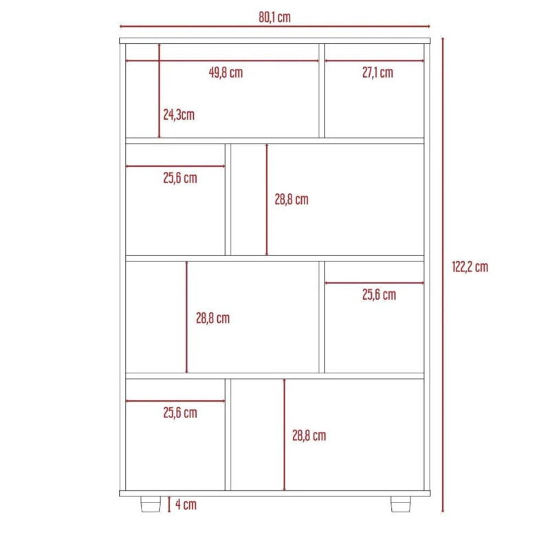 BIBLIOTECA INDIRA 80,1X122,2X28,8 CM ROVERE - 8