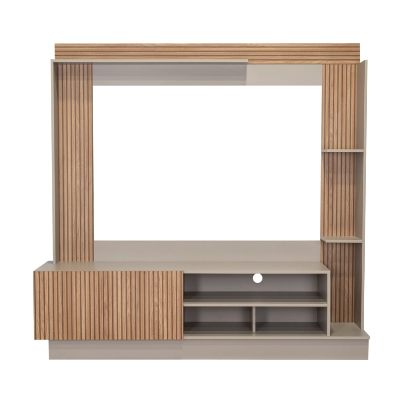 ESTANTE TV 70' DOHA TAUPE Y MIEL 175X180X38,5 CM - 1