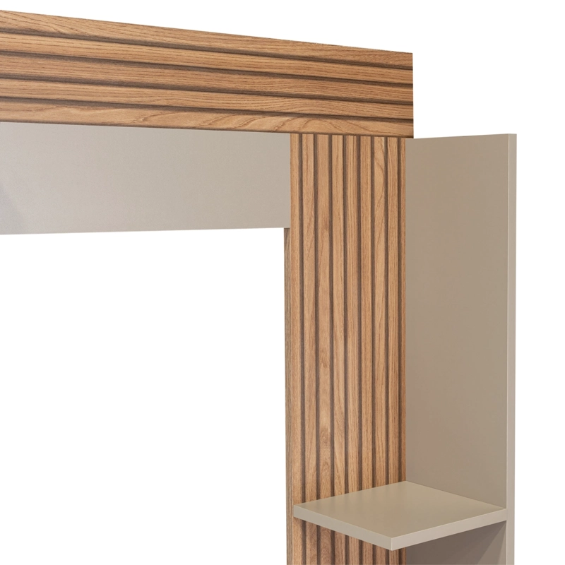ESTANTE TV 70' DOHA TAUPE Y MIEL 175X180X38,5 CM - 2