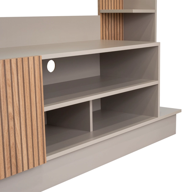 ESTANTE TV 70' DOHA TAUPE Y MIEL 175X180X38,5 CM - 10