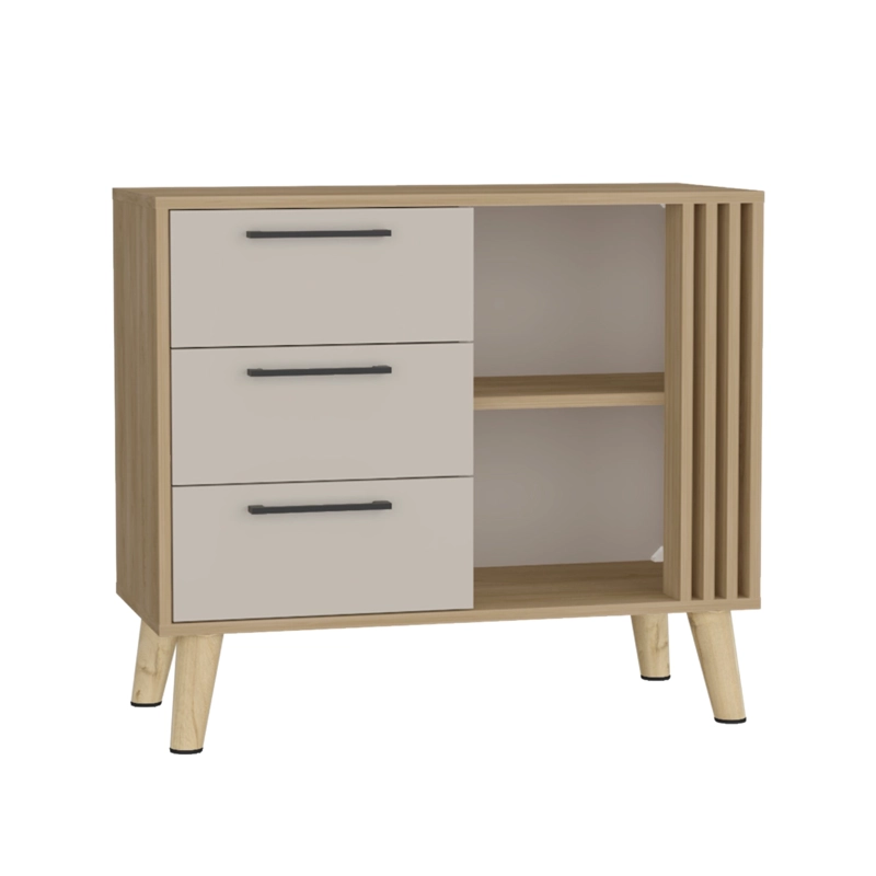 COMODA 3 CAJONES VANCE ECO 64,4X80X35 CM FRESNO EUROPEO Y CAPRI - 1