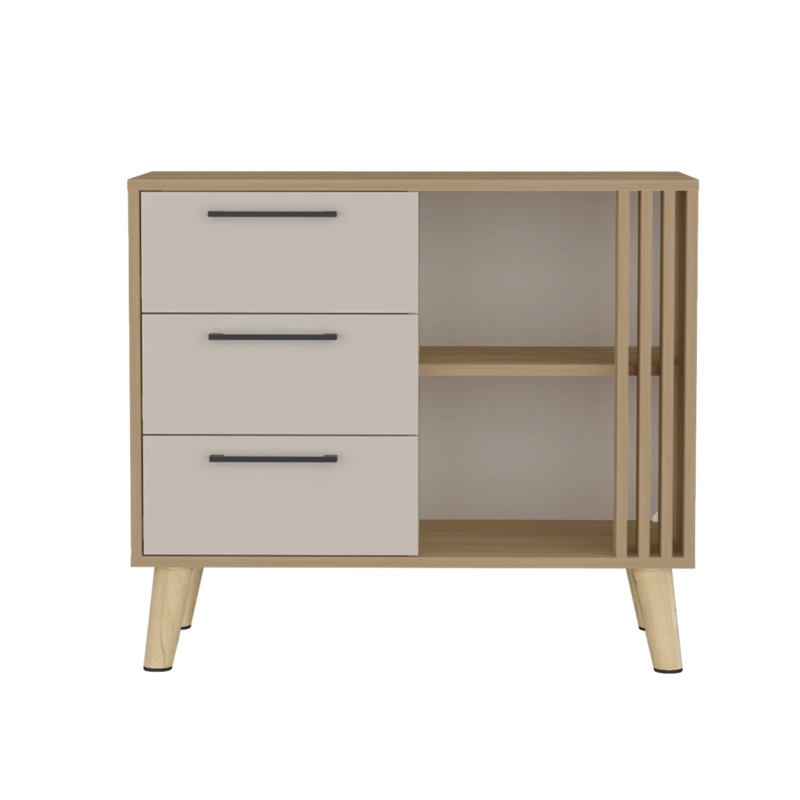 COMODA 3 CAJONES VANCE ECO 64,4X80X35 CM FRESNO EUROPEO Y CAPRI - 2