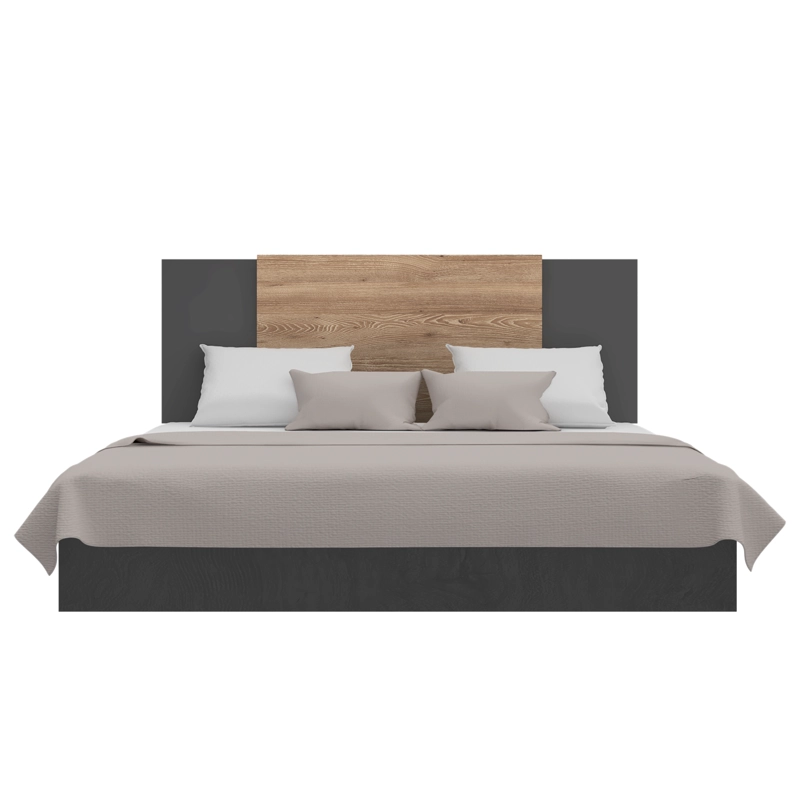 RESPALDO DE CAMA 2 PLAZAS NEUSS GRADUABLE 140/200 CM MIEL Y PLOMO - 4