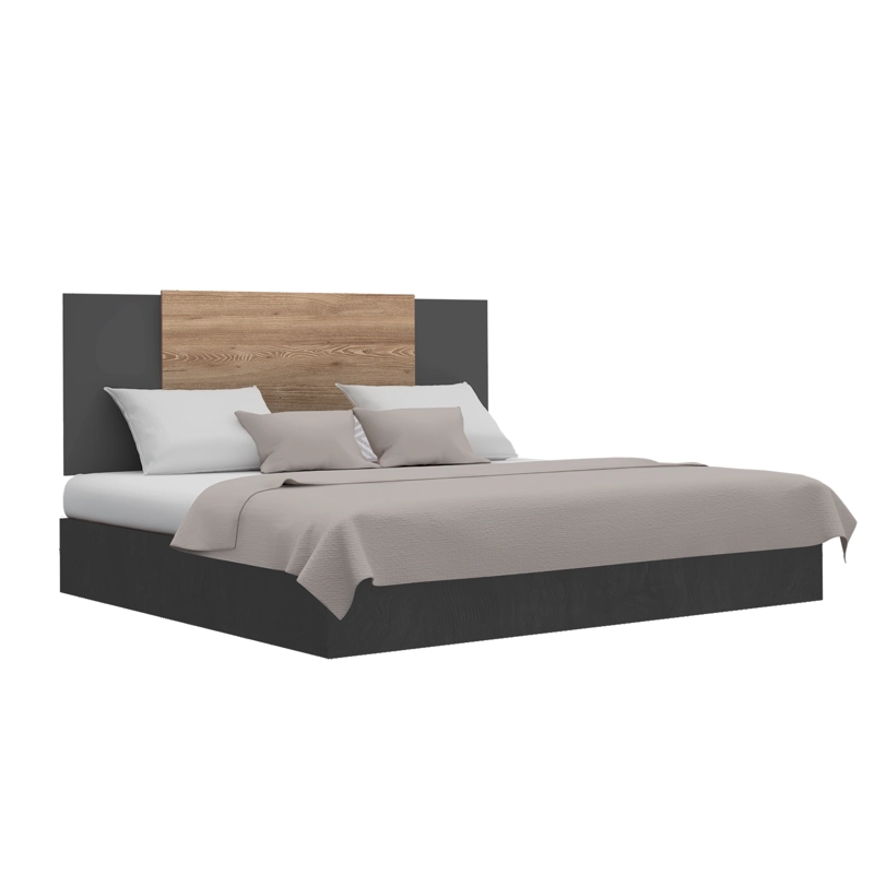 RESPALDO DE CAMA 2 PLAZAS NEUSS GRADUABLE 140/200 CM MIEL Y PLOMO - 5