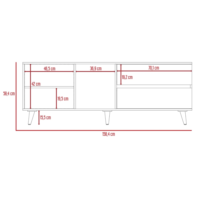RACK DE TV 65' SALEM MACADAMIA Y PLOMO 58,4X158,4X38 CM - 9