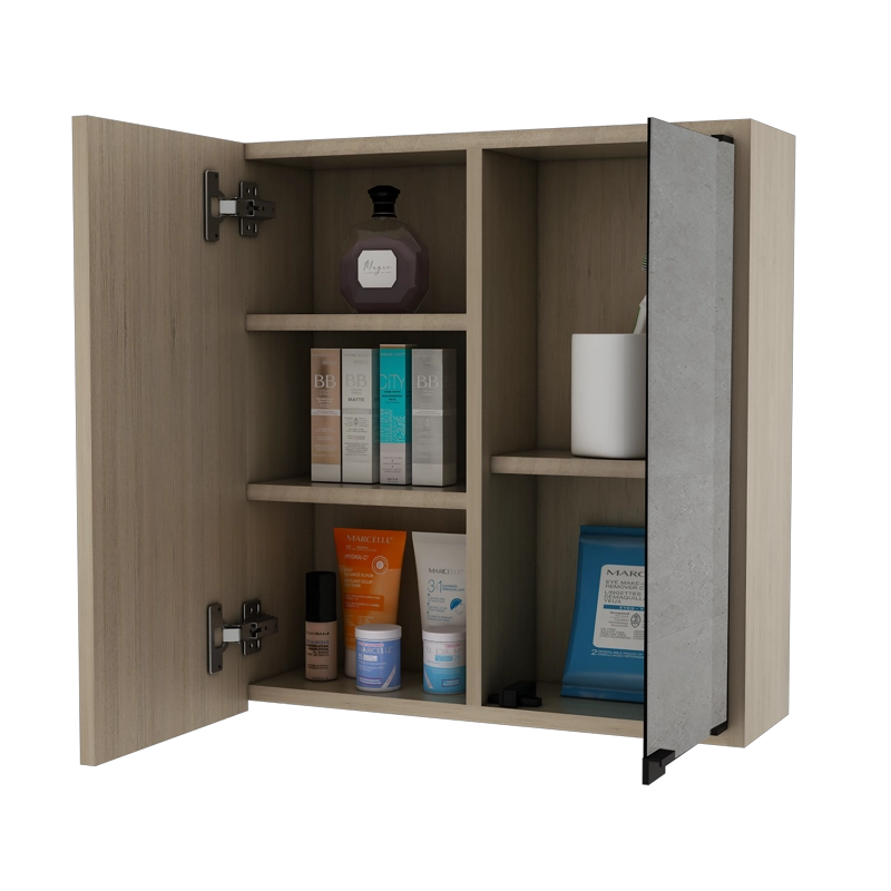 BOTIQUIN PARA BAÑO MIRO 53.7X50X16.5 CM ROVERE CON ESPEJO - 3