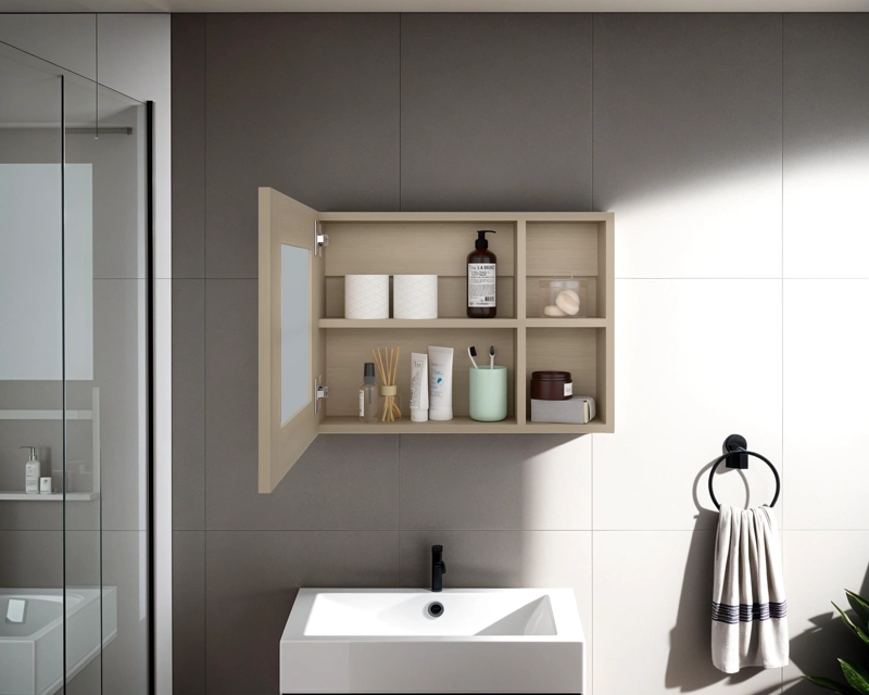BOTIQUIN PARA BAÑO CAIRO 40X55X12.1 CM ROVERE CON ESPEJO - 7