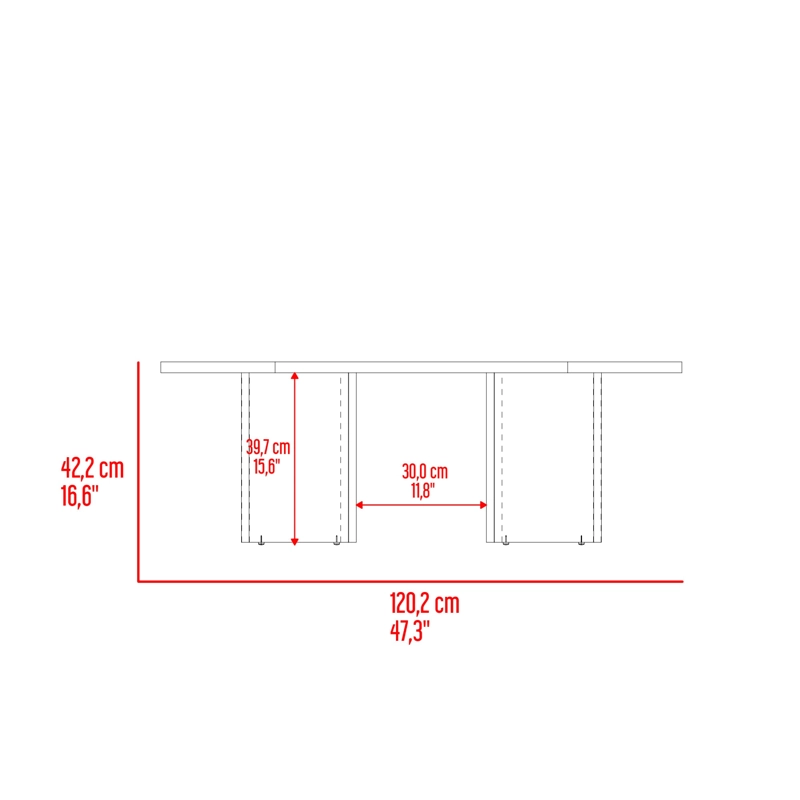 MESA DE CENTRO TED FRESNO EUROPEO 42,2X120,2X52,7 CM - 8