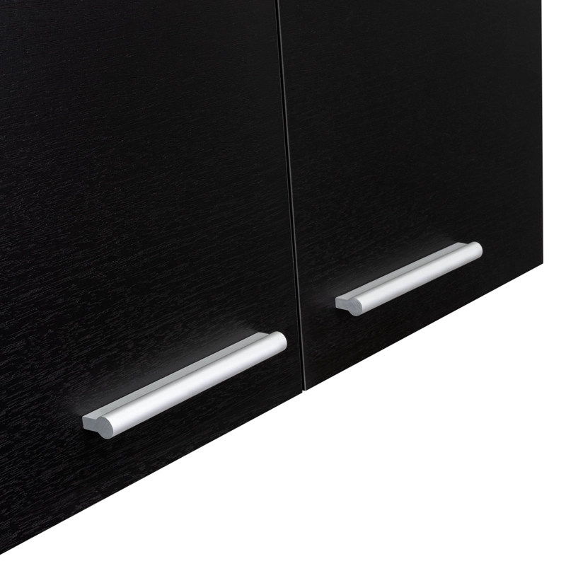 MUEBLE DE COCINA MURAL 150X60X31,5 CM WENGUE Y BLANCO 6 PUERTAS - 10