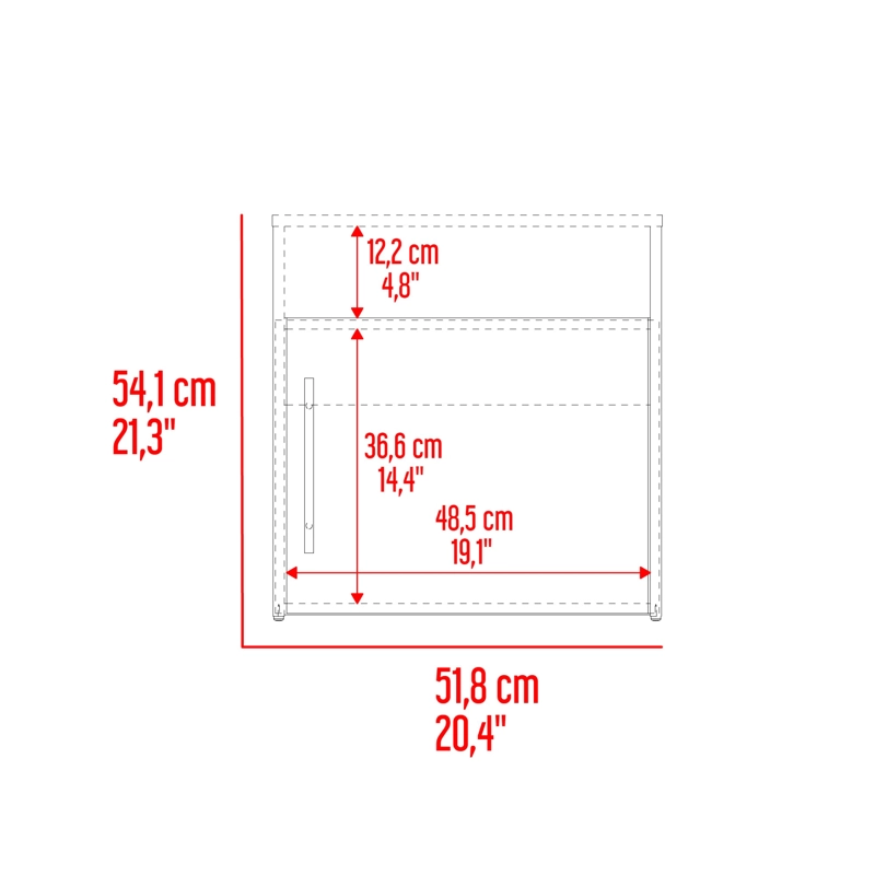 VELADOR 1 PUERTA BIGAF 54,1X52X42,3 CM MILAN Y WENGUE - 9