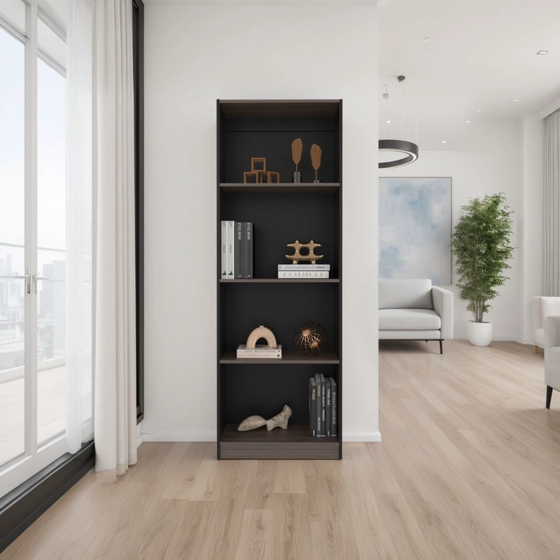 ESTANTE 3 REPISAS HOME E1 180,6X62,8X29,9 CM WENGUE Y MILAN - 5