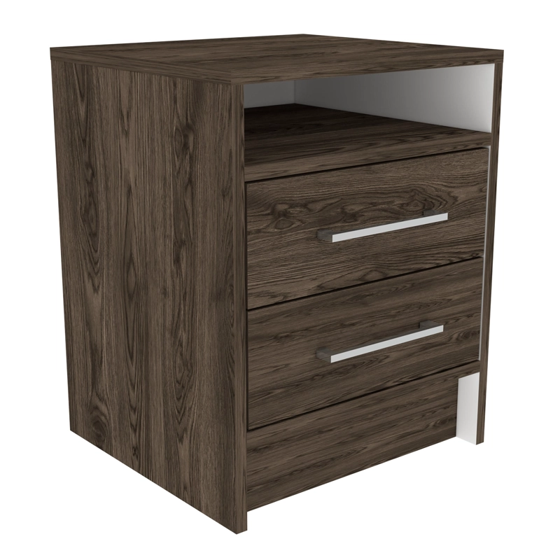 VELADOR 2 CAJONES ETER MILAN Y BLANCO 50.7X40X37.3 CM - 1