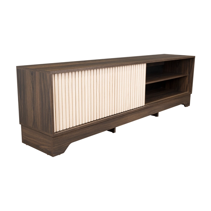 RACK TV75' 1 PUERTA SMITH 52,4X180X36,3 CM NOGAL Y ROBLE - 1