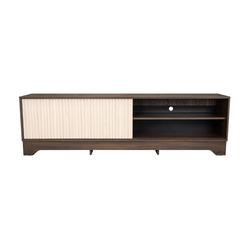 RACK TV75' 1 PUERTA SMITH 52,4X180X36,3 CM NOGAL Y ROBLE - 2