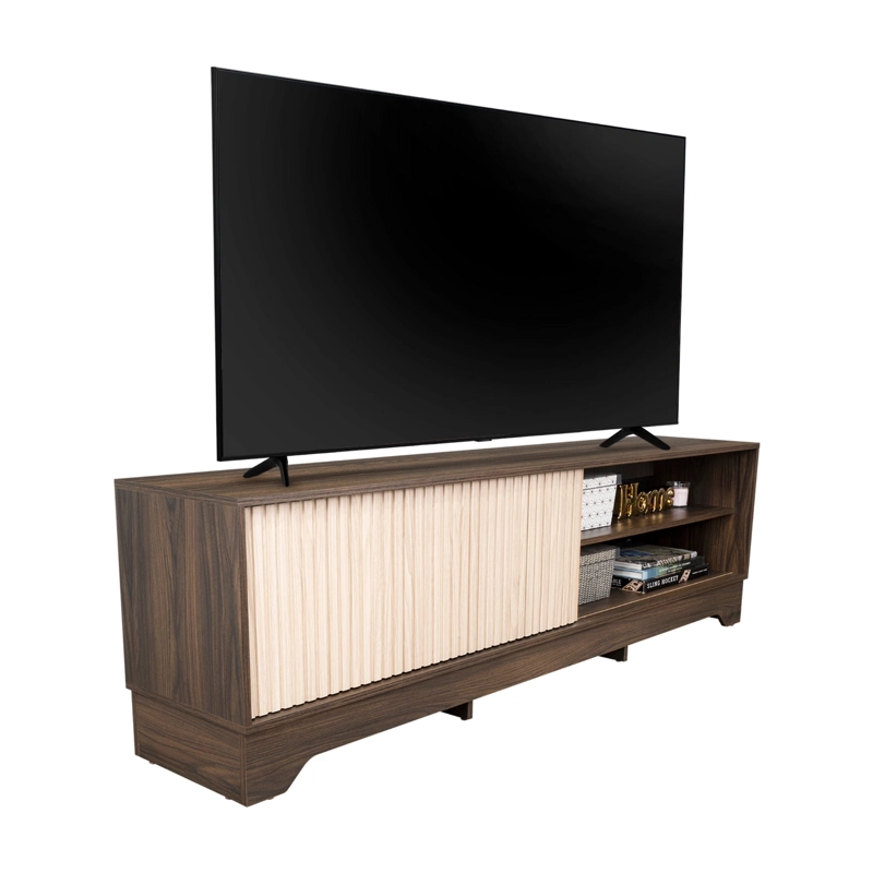 RACK TV75' 1 PUERTA SMITH 52,4X180X36,3 CM NOGAL Y ROBLE - 5
